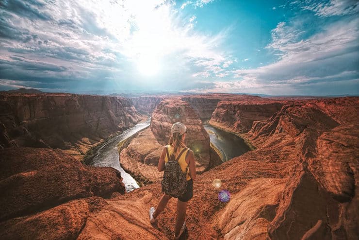 travel nurse in desert photo