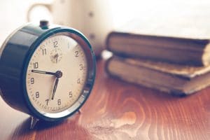 alarm clock on night stand