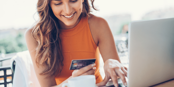 Woman with credit card