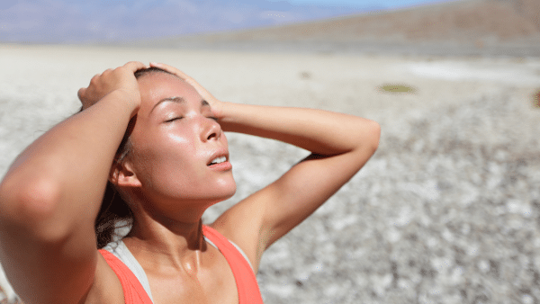 woman with heat exhaustion